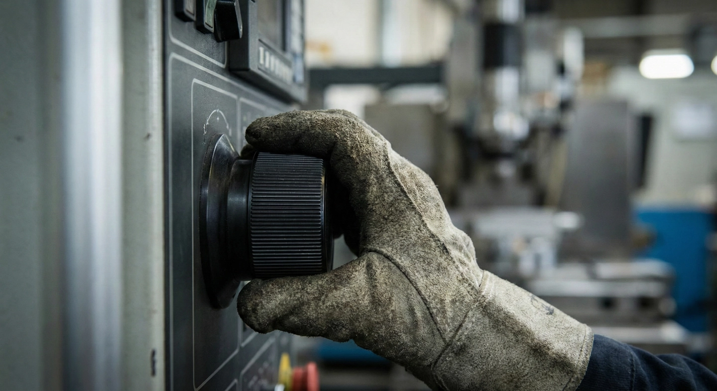 Slip-resistant plastic knob with ergonomic grip and contact surface design